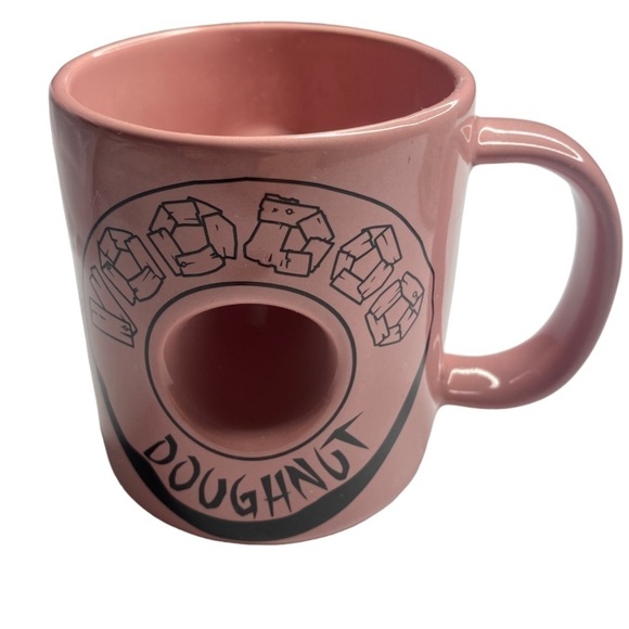 VOODOO DONUTS PORTLAND, OREGON PINK COFFEE MUG THE MAGIC IS IN THE HOLE - Picture 1 of 6